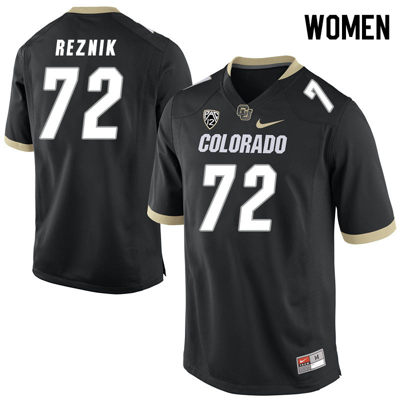 Women #72 Ben Reznik Colorado Buffaloes College Football Jerseys Stitched Sale-Black